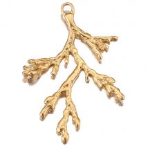 5 Stück Lot Edelstahl vergoldet Ast Verbinder Ohrring Charms Anhänger DIY handgemachte Baumeln