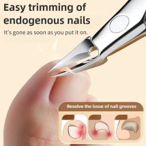 Large Jaw Anti-Splash Slanted Toenail Clippers for Thick Nails High-End Manicure Scissors Designed To Trim Ingrown Nails