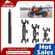 HONGDAK für Insta360 One X2 X3 Motorrad Fahrrad Doppel Clip Halterung für GoPro 11 10 9 Bike Selfie Stick Kamera Zubehör