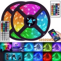 TV-Hintergrundbeleuchtung, RGB-LED-Streifen, USB, 5 V, SMD 5050, Fernbedienung, APP-Steuerung, Musik-Synchronisierung, flexibles Band für Raum- und Gaming-Dekoration