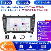 4G-LTE Carplay Android Autoradio GPS per Mercedes Benz Classe C W203/CLC W203 Multimedia RDS 2Din Autoradio Video Stereo