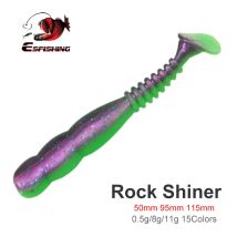 ESFISHING Weiche Angelköder Rockviber Shad 50mm 95mm 115mm Rock Shiner Isca Künstliche Weichköder für Hecht- und Forellenangeln Pesca