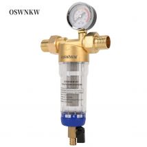 OSWNKW-05 Vorfilter-Reiniger für das ganze Haus, drehbarer Sediment-Wasserfilter, zentrales Vorfiltersystem, Rückspülung, Edelstahlgewebe