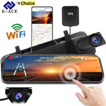 Kamera samochodowa Touch GPS WIFI 24h Night Vision 10 Inch 2K+1080P Lusterko wsteczne Sony Kamera samochodowa DVR Black Box 70mai Dashcam