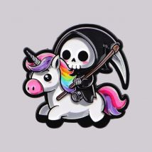 Skeleton Enamel Pin Rainbow Brooch Pines Lapel Pins Badge on Backpack Clothing Accessories Halloween Jewelry Friends Gifts
