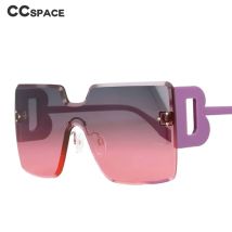 51085 übergroßen Quadratischen Randlose Ein Objektiv Sonnenbrille Mode Marke Designer Männer Frauen Shades UV400 Vintage Gläser