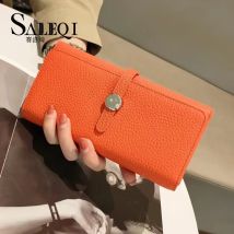 Portafoglio in vera pelle da donna pochette lunga moda borse da donna di marca di lusso porta carte tasca portamonete con cerniera portafoglio di alta qualità
