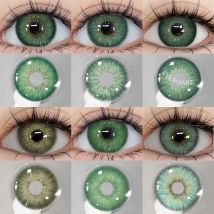 EYESHARE 1 Paar farbige Kontaktlinsen der grünen Serie für Augen, farbige Linsen, grüne Linsen, natürliche bunte Kontaktlinsen, jährliche Verwendung