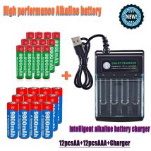 1.5V AA9800Mah + AAA 8800Mah Caricatore intelligente Batteria ricaricabile ad alte prestazioni per Orologio da computer RadioVideo Gioco Giocattoli elettronici
