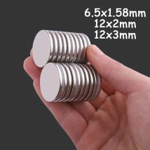 Mehrere Größen von 6,5 x 1,58/12 x 2/12 x 3 mm großen runden Magneten für Kühlschränke, geeignet für Küchen, Whiteboards, Kunsthandwerk usw