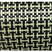 1100D / 3K 200gsm Yellow Kevlar & Carbon fiber mixed Fabric Plain Hybrid Carbon Kevlar Cloth 12"/30cm or 20"50cm x100cm