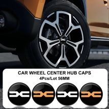 4 szt. 56MM Aluminiowe Naklejki na Piasty Kół Samochodowych Akcesoria do Dacia Bigster Spring Duster Sandero Jogger Dokker Lodgy