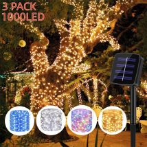 Luci a LED a stringa solare Lampada da fata impermeabile per esterni Lampada a festone Decorazioni natalizie per decorazioni per feste in giardino 7/12/22/32/52/102M