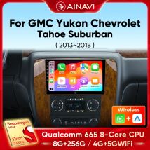 Ainavi Android 13 Autoradio für GMC Yukon Chevrolet Tahoe Suburban 2008–2012 Carplay Multimedia Video Player Navigation Stereo