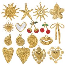 5 ciondoli in oro in acciaio inossidabile per la creazione di gioielli fai da te collana da donna orecchini pendenti gioielli accessori ciondoli artigianali sfusi
