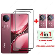 Vetro temperato per vivo V50 Protezione schermo in vetro per vivo V50 Pellicola protettiva per bordo nero Protezione per obiettivo fotocamera per vivo V50