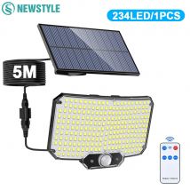 Solarne światła bezpieczeństwa LED czujnik ruchu na zewnątrz 234/280/226LED światło halogenowe IP65 wodoodporna dzielona kinkiet zasilany energią słoneczną 3 tryb