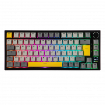 ISO-DE Layout AJAZZ AK820 PRO 75% QWERTZ German Layout Mechanical Keyboard Tri-Modes Wireless Keyboard with TFT Screen NKRO RGB
