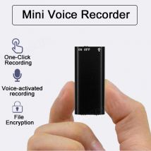 8GB Ultra-Thin Mini Voice Recorder Digtal Professional Sound Activated Dictaphone Noise Reduce Record encrypt documen MP3 Player