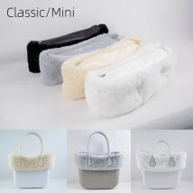 Neue Herbst Winter Obag Faux Rex Kaninchenfell Reißverschluss oben pelzigen Trim Innentasche für Classic Mini O Bag Accesorios
