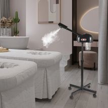 Vaporizzatore per il viso da 800 W, sauna facciale regolabile in altezza, spruzzatore per il trattamento del viso SPA, umidificatore a vapore con ozono 750 ml