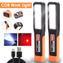 LED work light with magnet maintenance lighting flashlight Car Garage Mechanic Lamp charging COB car maintenance light with hook