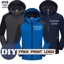 2025 neue Outdoor Bergsteigen Sport Dicke Jacke Herrenmode Patchwork Wasserdichte Stoff Zipper Tasche Hut