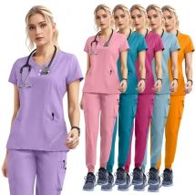 Prezzo all'ingrosso Dottore Infermiera Scrub Set Uniformi mediche Donne Jogger Set Accessori ospedalieri Sala operatoria Abbigliamento da lavoro chirurgico