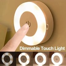 Stick Tap Push Touch Lampe Tragbare Lampen LED Nachtlicht 3-farbig dimmbar USB wiederaufladbarer Akku