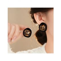 Korean Leopard Earrings for Women Geometric Square Stud Earrings Cold Wind Retro Flocked Earrings Party Ear Jewelry Gifts