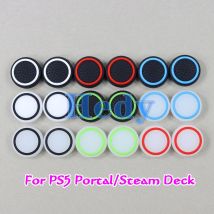 2PCS For PS5 Portal Luminous Thumb Grip Cap Silicone Soft Joystick Analog Stick For PlayStation Portal For Steam Deck