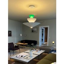 Nordycka minimalistyczna lampa wisząca w kolorze czerwonym do jadalni, na bar, do sypialni, personalizowana, wielowarstwowa, okrągła lampa wisząca, dekoracja domu.
