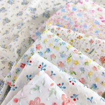 140x50cm Baumwolle 40S Schnittblume Kleine Blumen Schneiderei Stoff für Sommer Nachthemd Kunsthandwerk Baby Dekoration Mädchen Stoff