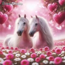 Ever shine Diamant Mosaik Pferd komplette Kit Tiermalerei volle quadratische runde Liebe Herz Blume Strass Handwerk