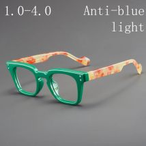 0 ~ 4,0 Mode Lesebrille Anti-Blau Licht Retro Rechteckige Brillen Rahmen Lesebrille HD Unisex Lesebrille