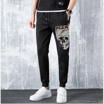 Sweatpants Men Skull Pants Fashions Joggers  Male Casual Rhinestones   Fitness Track   Sweat Trouser