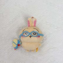 Chiikawa Usagi Pool Party Plush Doll Keychain Cute Bunny Toy with Water Gun Float Goggles Soft Pendant Gift for Girls