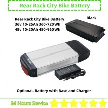 36V Elektrische City-Bike Ebike Batterie Hinten Rack Träger 36V 10Ah 10,4 Ah 13Ah 17Ah 20Ah 48V 10Ah 10,4 Ah 20Ah Batterie mit Ladegerät