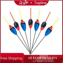 Topline Tackle 10PCS Mix Color Smart Float Kit Luminous Floating Fishing Light Fishing Float and Bobber Kit