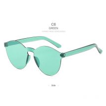 Rimless Sunglasses Ladies Round Transparent Glasses Men Women Eyewear Vintage Red Yellow High Quality Sun glasses for women