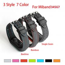 Correa de doble línea para Xiaomi Mi Band 5 4 3 accesorios pulsera pulsera para Miband 5 6 7 correa transpirable de repuesto