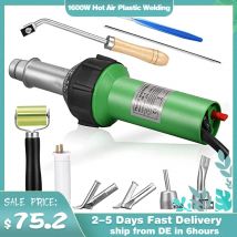 Pistole termiche Saldatura plastica ad aria calda da 1600 W, pistola ad aria calda 40 ° C-600 ° C Temperatura regolabile per paraurti in plastica termoretraibile in PVC PP