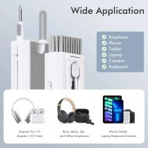 Q8 Elektronisches Reinigungsset, Bildschirmreiniger, multifunktionale Reinigungsbürste für Kopfhörer, Tastatur, Laptop, Telefon, PC, Monitor, Kamera
