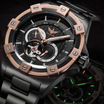 Yelang V1024 Men Brand Watches 44mm Japan miyota 82S7 Automatic Mechanical movement Luminous Men 100m Waterproof Watch business