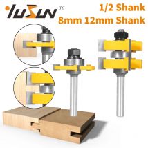 YUSUN 2PCS Single Bearing T & G Assembly Router Bit Woodwroking fresa per utensili per legno