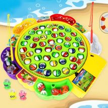 Angeln Spielzeug Elektrische Rotierende Magnetische Spielen Spiel Musik Spinning Fisch Platte Wasser Party Musical Sport Spielzeug Set Spielzeug für Kind Geschenk