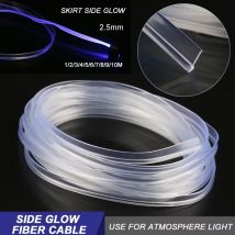 Accessori per l'estensione della guida luminosa a striscia di filo al neon in fibra ottica a LED decorativa per interni auto da 2,5 mm per apparecchiature di illuminazione ambientale