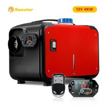 Sunster Diesel Air Heater 8KW 12V Nagrzewnica Diesla Samochodowa z Tłumikami Pilot LCD Nagrzewnica Diesla do Parkowania do Łodzi Namiotu Kampera Garażu