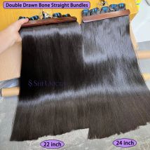 18A Super Double Drawn Bone Straight Human Hair Bundles Natural Color Double Weft Vietnamese Raw Virgin Hair Weave Extensions