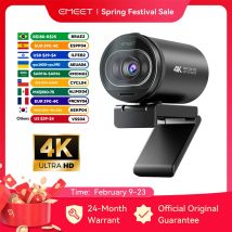 Webcam 4K Streaming Webkamera 1080P 60FPS USB Kamera EMEET S600 Autofokus Living Stream Kamera mit Mikrofonen für Tiktok/YouTube
